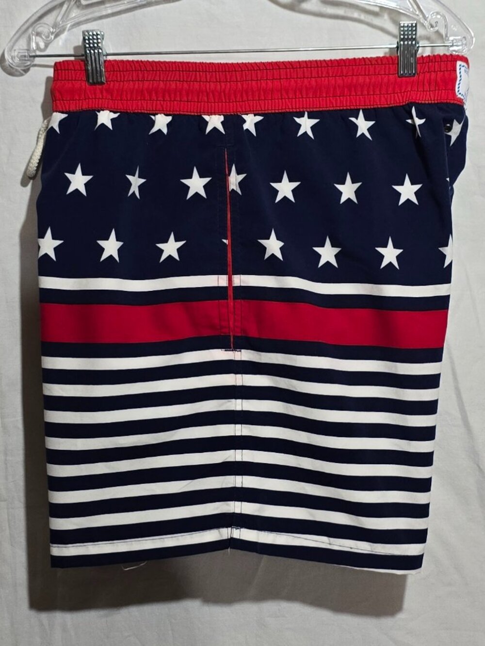 Southern Tide The Skipjack American Flag Pocketed Swim Shorts - Red White Blue -